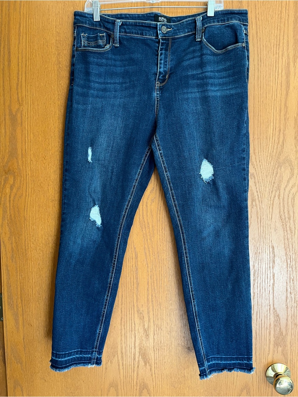Buffalo David Bitton JESS Rip & Repair Mid-Rise Skinny Jeans Size 14/34